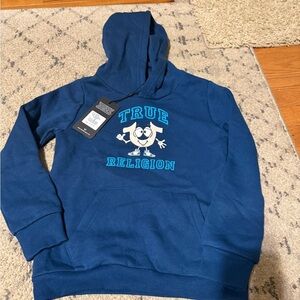 True Religion Navy Graphic Hoodie boys size medium